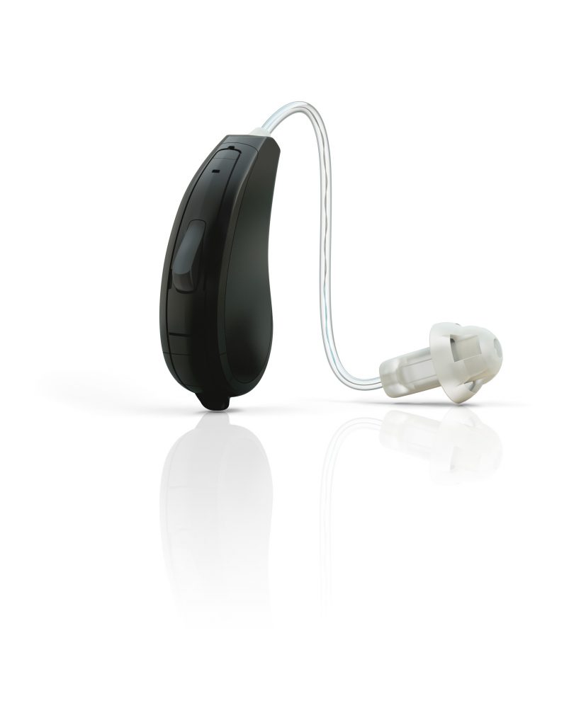 Beltone FirstFirstHearing aidInstrumentFrontBlack سمعک بلتون معروف ترین سمعک